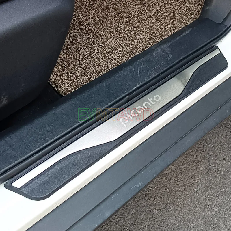 For Kia Picanto Accessory 2015-2023 2024 Stainless Car Door Sill Kick Scuff Plate Entry Guard Pedal Protector Trim Cover Styling