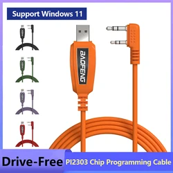PL2303 Chip USB Programming Cable Baofeng Support Window 11 for UV17 Pro GPS UV-21 Quansheng UV-K6 Driver Free Radio Accessorie