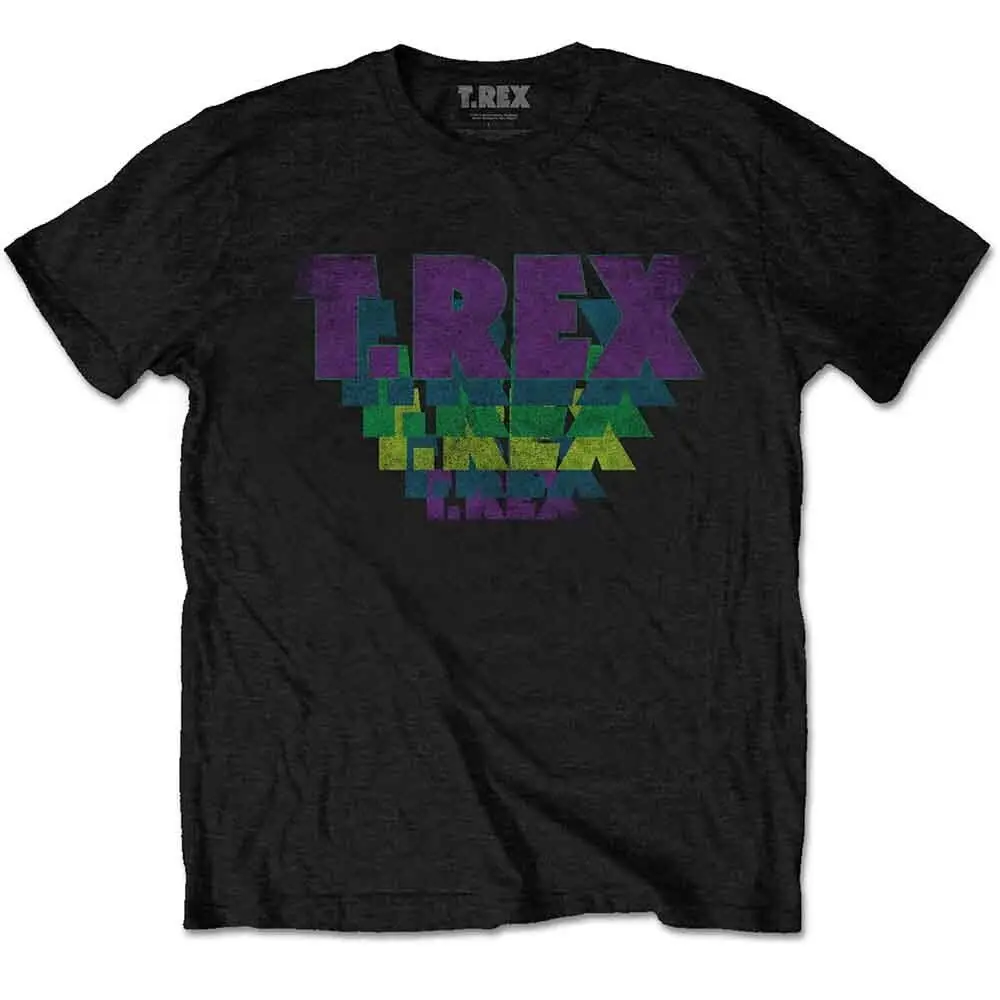 T Rex Stacked Logo Shirt Black New