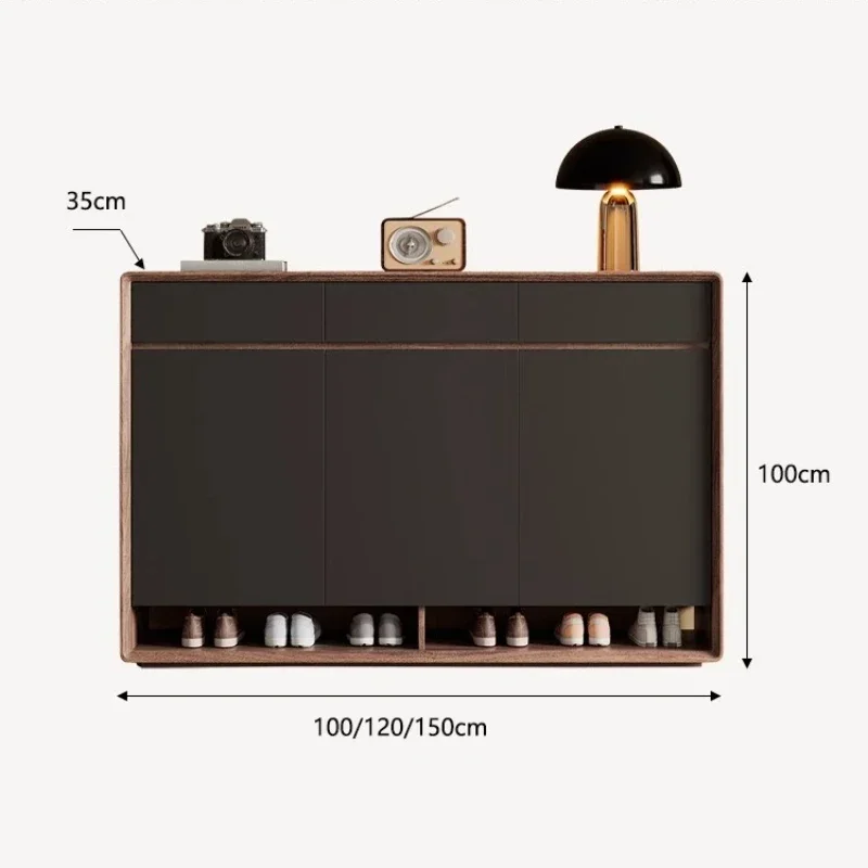 Wooden Shoe Rack Shoe Cabinet Space Saving Display Cabinet Entrance Hall Shoes Stackable Plastic Rack Chest Furniture Hallway