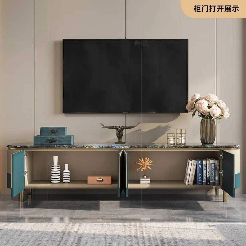 Small apartment marble modern fashion Italian high-end floor cabinet combination