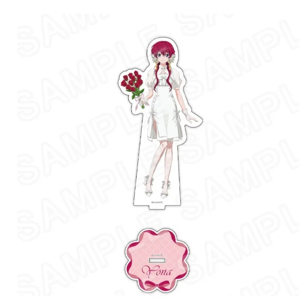 Anime Yona of the Dawn Acrylic Stand Figure Akatsuki no Yona Princess Yona Flower Ver White Dress Model Plate Desk Decor Gift Ke