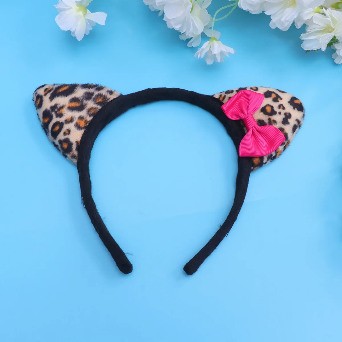 4-częściowy zestaw do włosów w panterkę z ogonem i krawatem, stylowe akcesoria na imprezy o tematyce zwierzęcej, idealne na Halloween, festiwale, kostiumy i występy.