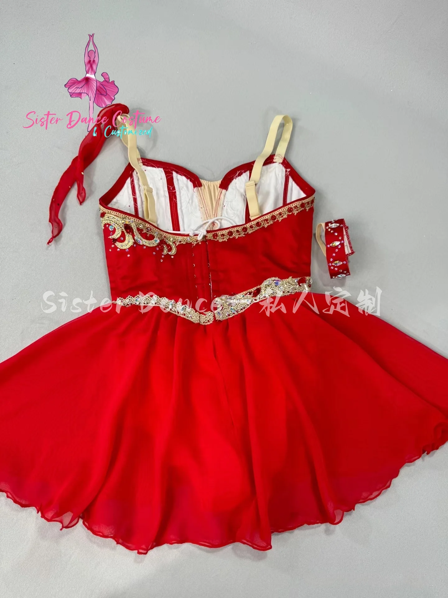 2024 New Love Cupid tutu professional private custom for adults and children stage performance competition dress