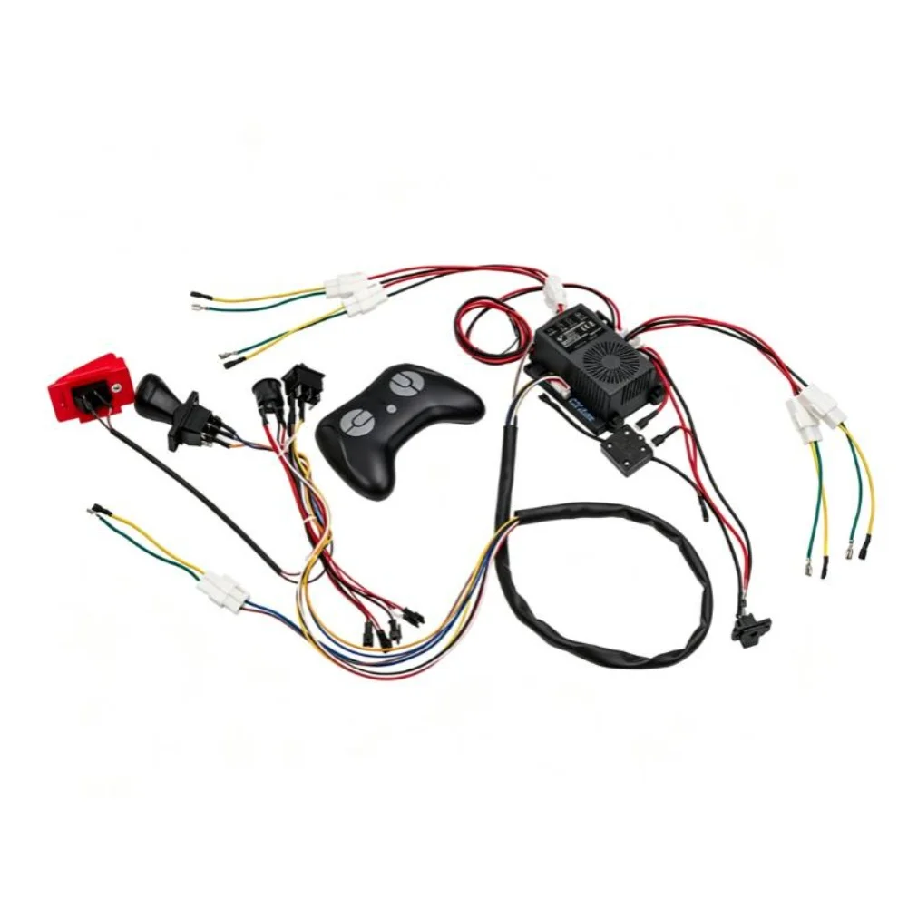 24V Wiring Harness Kit With 2.4G Remote Control For Electric Toy Car DIY Modification Parts Black Plastic Accessories