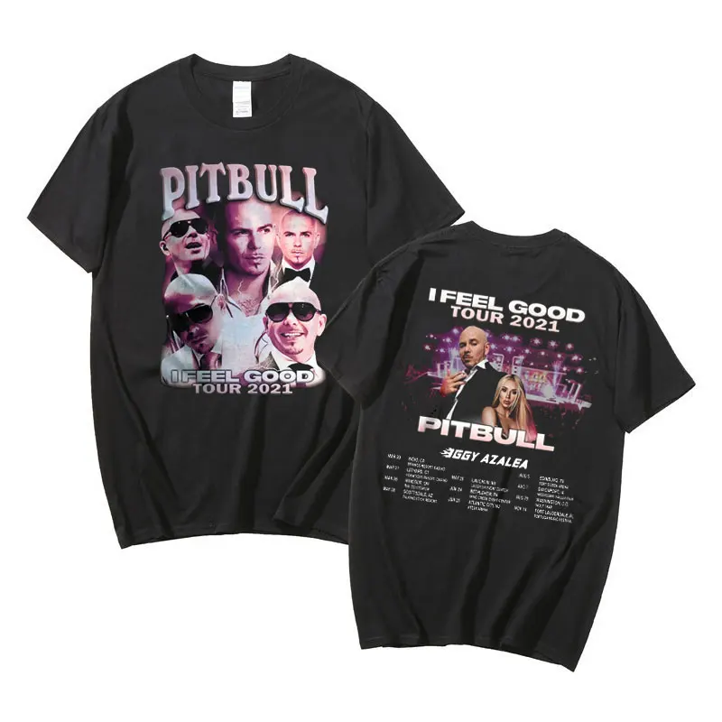 Mr. Worldwide Hip Hop Rapper Pitbull Print T-shirts Summer Men Women Harajuku Cotton T-shirt Short Sleeve Male Streetwear