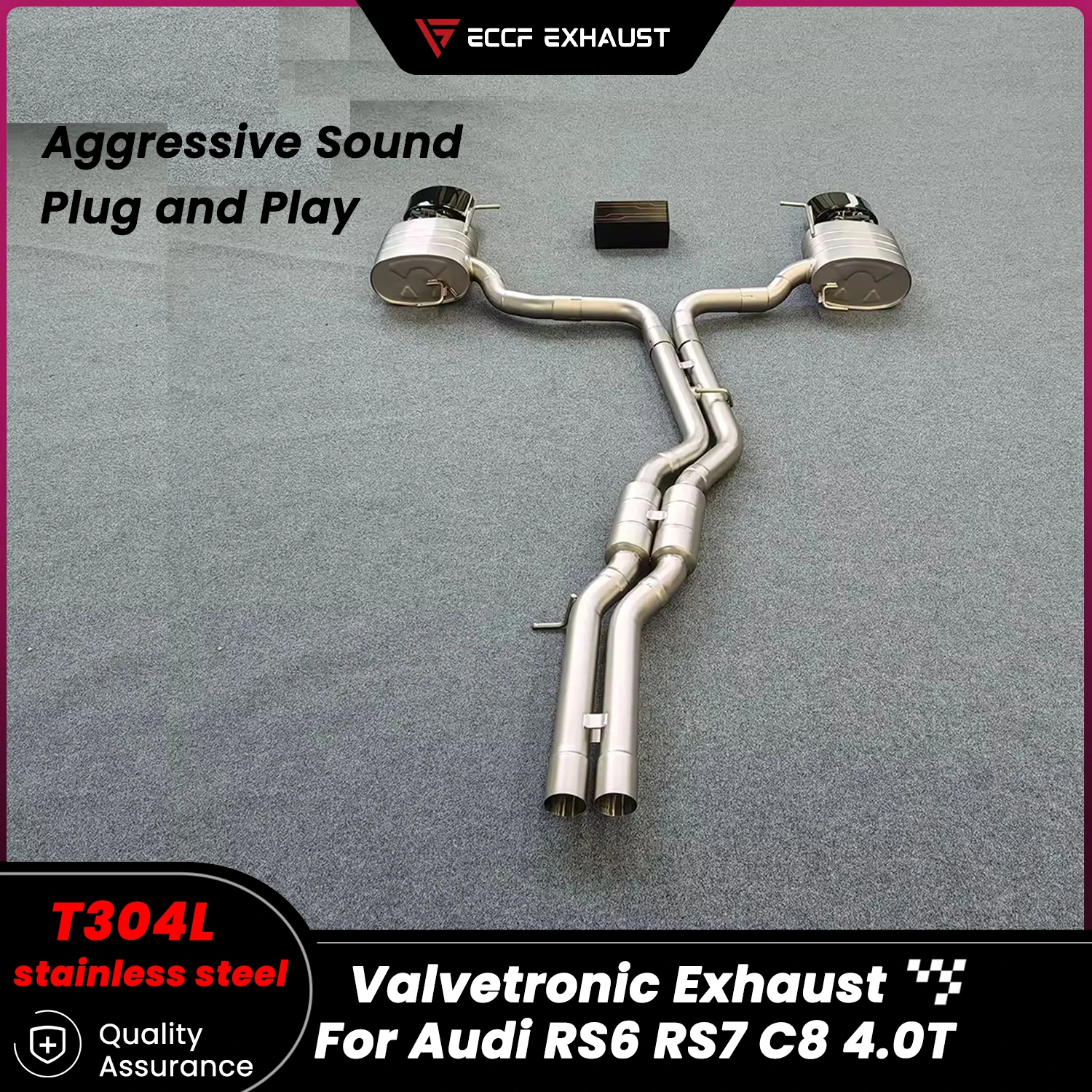 

Valvetronic Stainless Steel Catback Exhaust for Audi RS7 C8 4.0T Freely Adjustable Sound Easy Installation