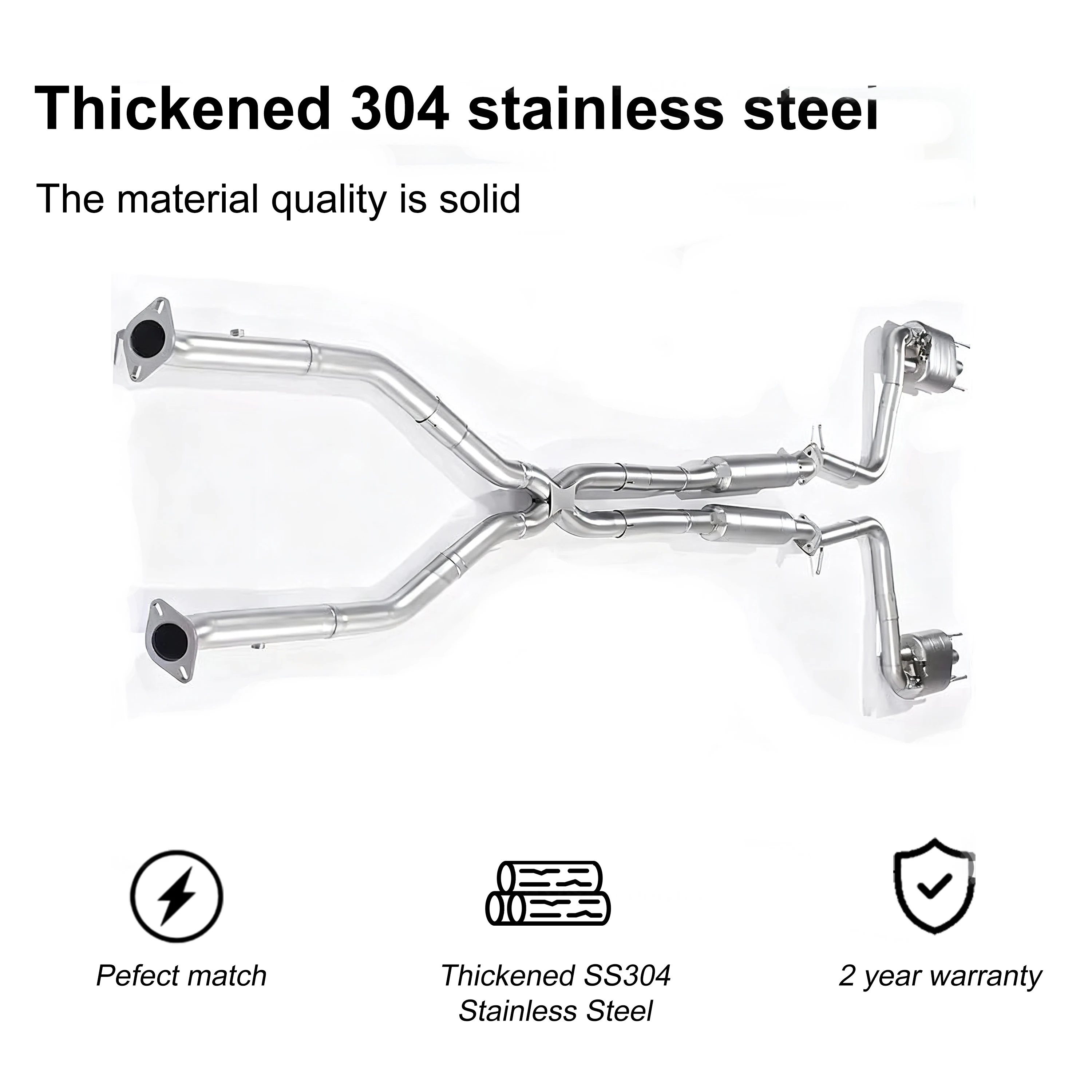 ACE Edelstahl-Auspuffanlage für Lexus IS250 IS300 IS350 F Sport V6 mit Klappensteuerung, Catback-Auspuffsystem mit Endrohren – Detail 6