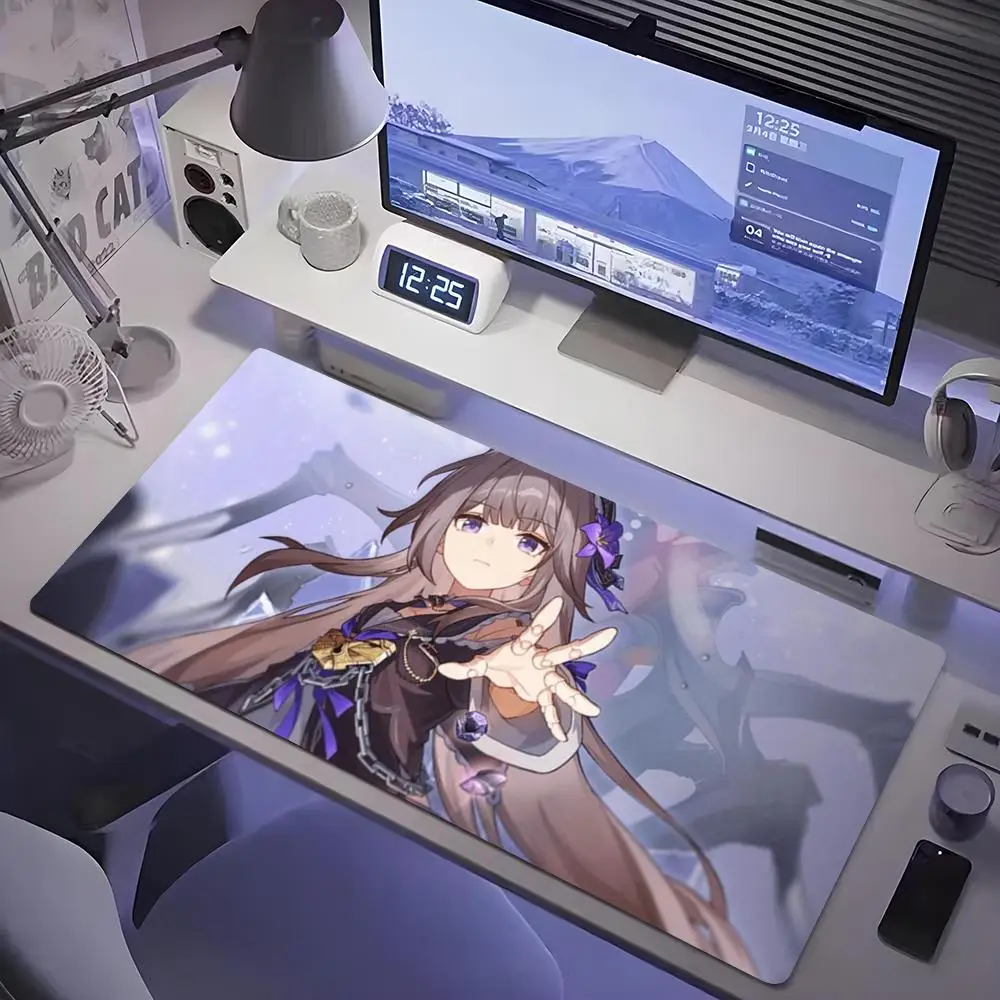 

herta Mouse Pad Tablet mouse Pad Laptop xl desktop mouse pad, cute HD Rainbow Gaming keyboard pad, csgo Player, 90x40