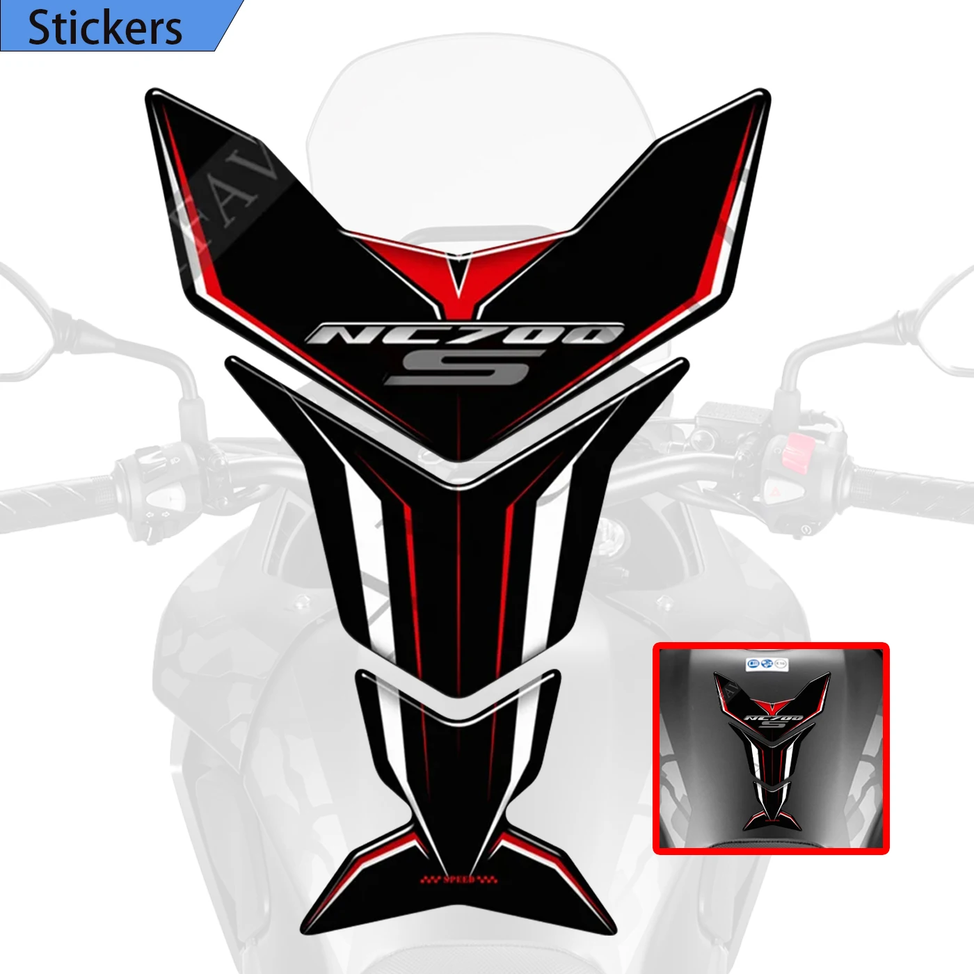 For Honda NC700 S Stickers Decals Protector Emblem Logo Motorcycle Tank Pad