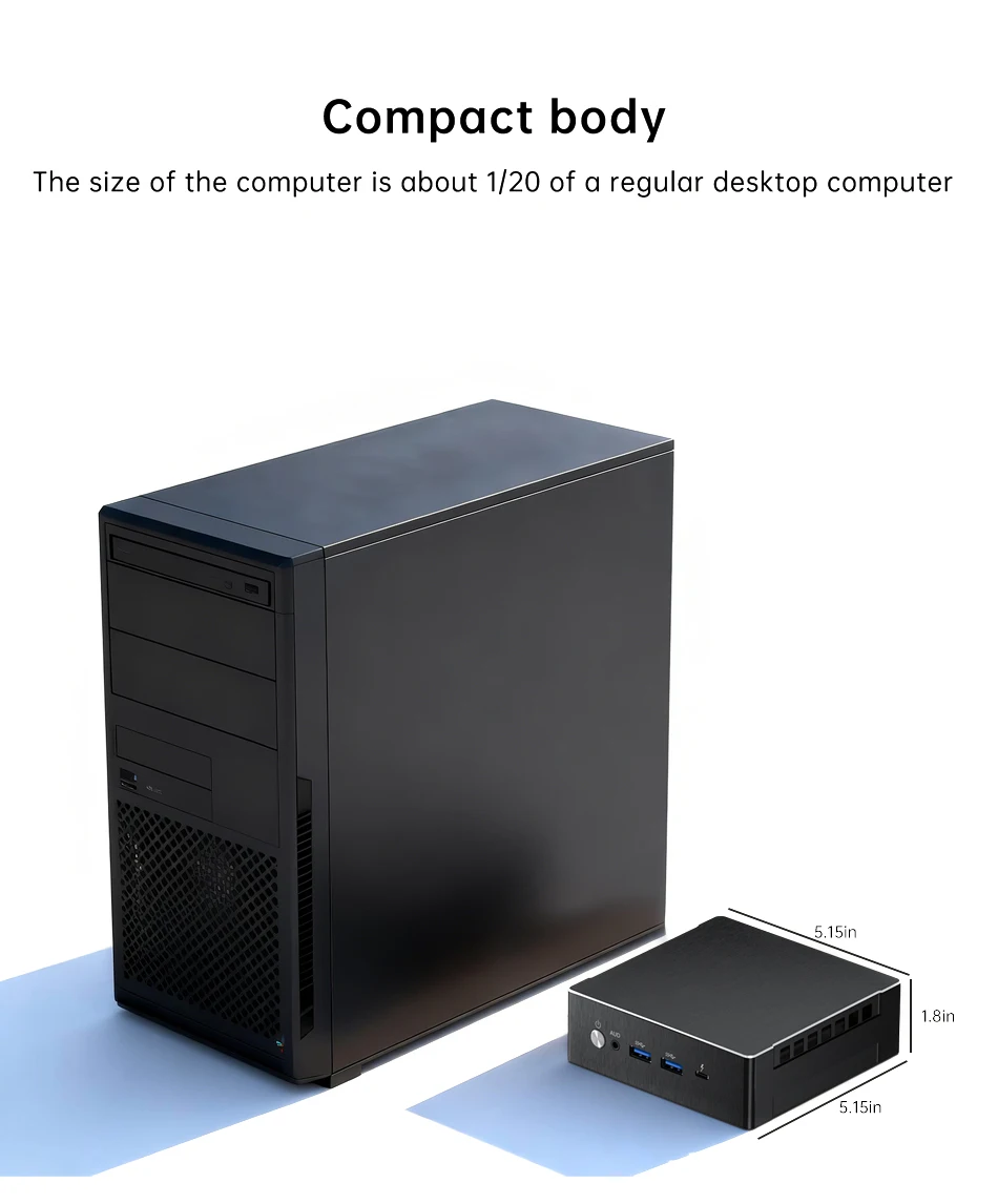 MSECORE MQ50 Mini PC AMD Ryzen 9 7940HS Radeon 780M DDR5 NVMe SSD WiFi6E BT5.3 Dual 2.5G LAN Triple 4K HDMI AI Gaming Office
