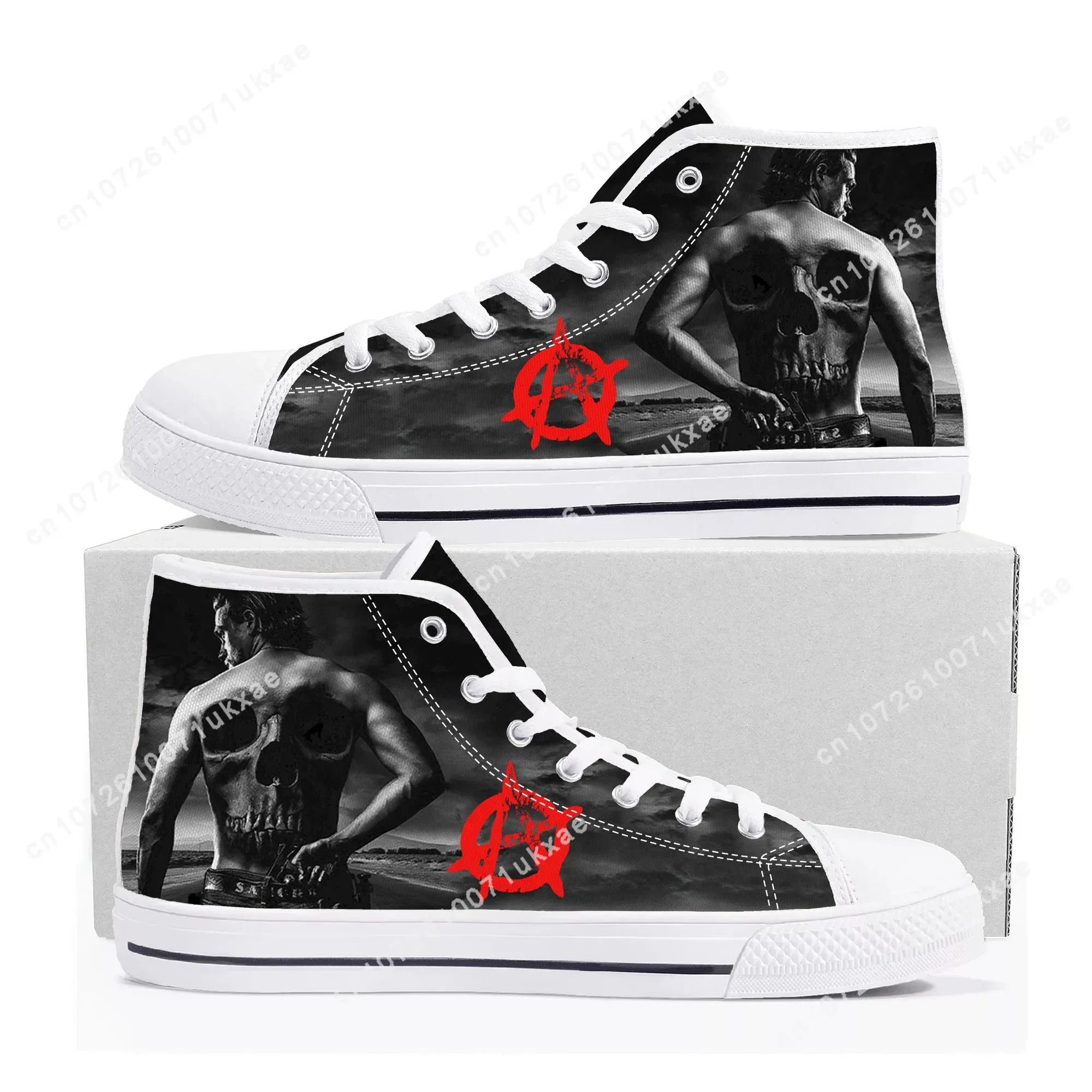 Sons Of Anarchy SOA-Zapatillas altas de lona para hombre y mujer, zapatos informales hechos a medida, calzado personalizado, alta calidad