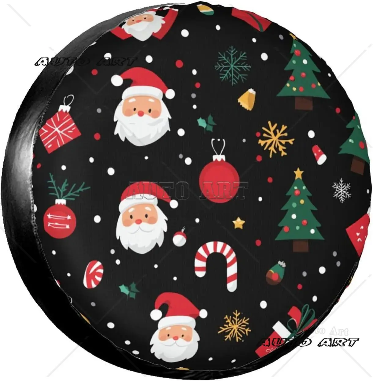 

Рождественский чехол для шин для прицепа-Рождественские милые чехлы для колес, универсальные аксессуары для кемперов на открытом воздухе