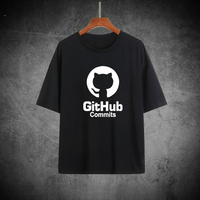 Github Programmer Ape Short-sleeved T-shirt Techno 996 Spoof IT High Street Couple Summer New Lazy Wind Short Sleeve