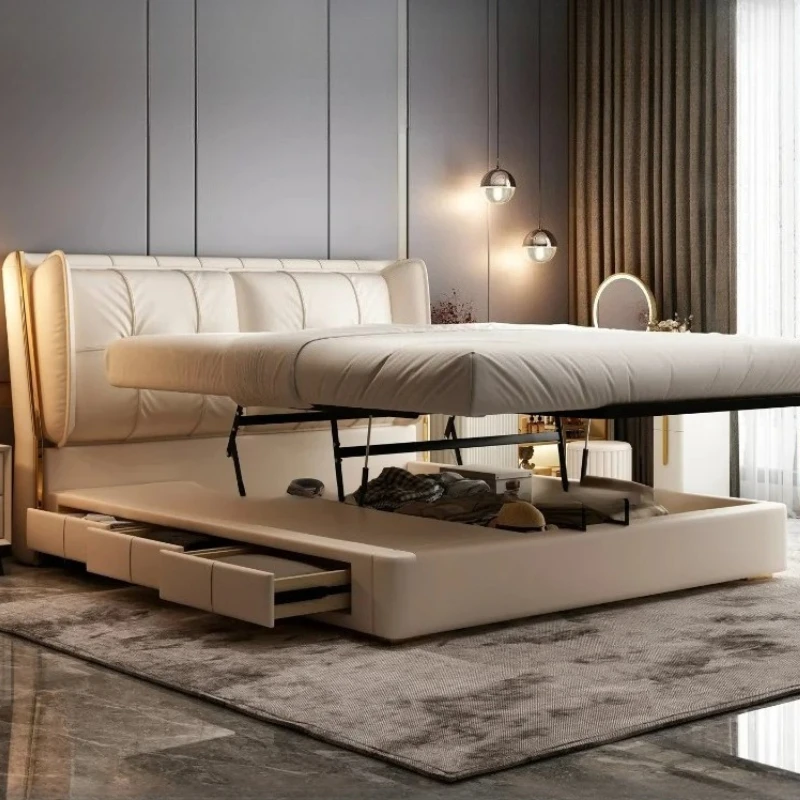 

200x220cm 180x200cm with storage Headboard frames and bed bases furniture luxury king size bed full marriage bedrooms twin bed