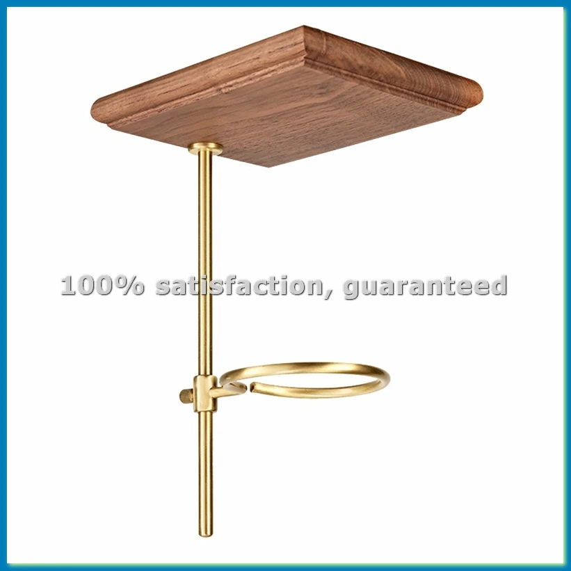 

Подставка для кофеварки с деревянным основанием, регулируемая по высоте, держатель для фильтра-дриппера для ручного заваривания, из орехового дерева - AT35