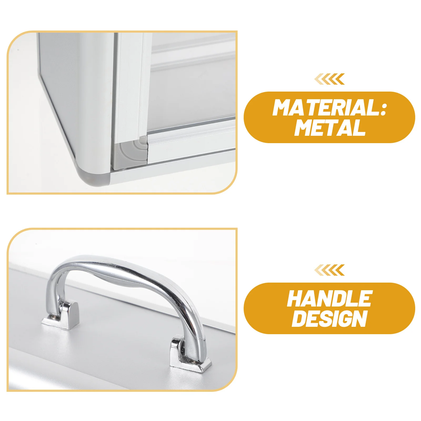 صندوق دواء للطوارئ معلق على الحائط مصنوع من خليط معدني بسعة كبيرة وقابل للقفل لتخزين الأدوية المنزلية للإسعافات الأولية #3