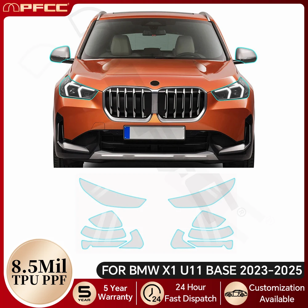 

Для BMW X1 U11 Base 2023-2025 фара заднего вида против царапин ТПУ защитная пленка для краски прозрачный бюстгальтер предварительно вырезанный устойчивый к PPF чехол