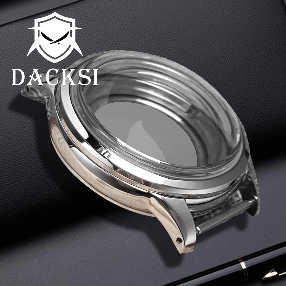 DACKSI Domed Sapphire Crystal 40mm Dive Watch Case Transparent Back 20bar Fit NH35 NH36 ETA2824 PT5000 Auto Movement Accessories