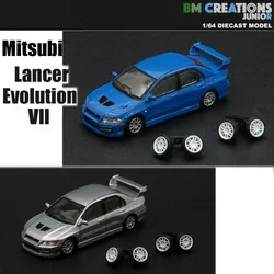 New BMC 1/64 Scale Miniature Car Lancer Evolution VII Right Hand Drive by BM Creations JUNIOR +wheels Diecast toys