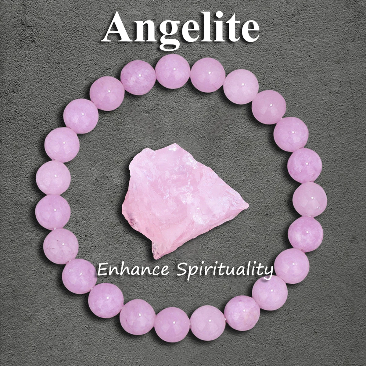 Natural Angelite Beaded Bracelet 6 8 10mm Reiki Healing Stone Bracelet Vitality Charm Gift For Women Spiritual Crystal Jewelry