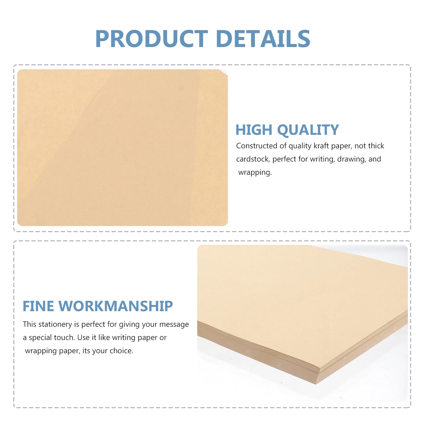 Carta kraft a4 80g marrom claro vintage papelaria para artesanato scrapbooking embrulho folhas de papel kraft papel de escritório