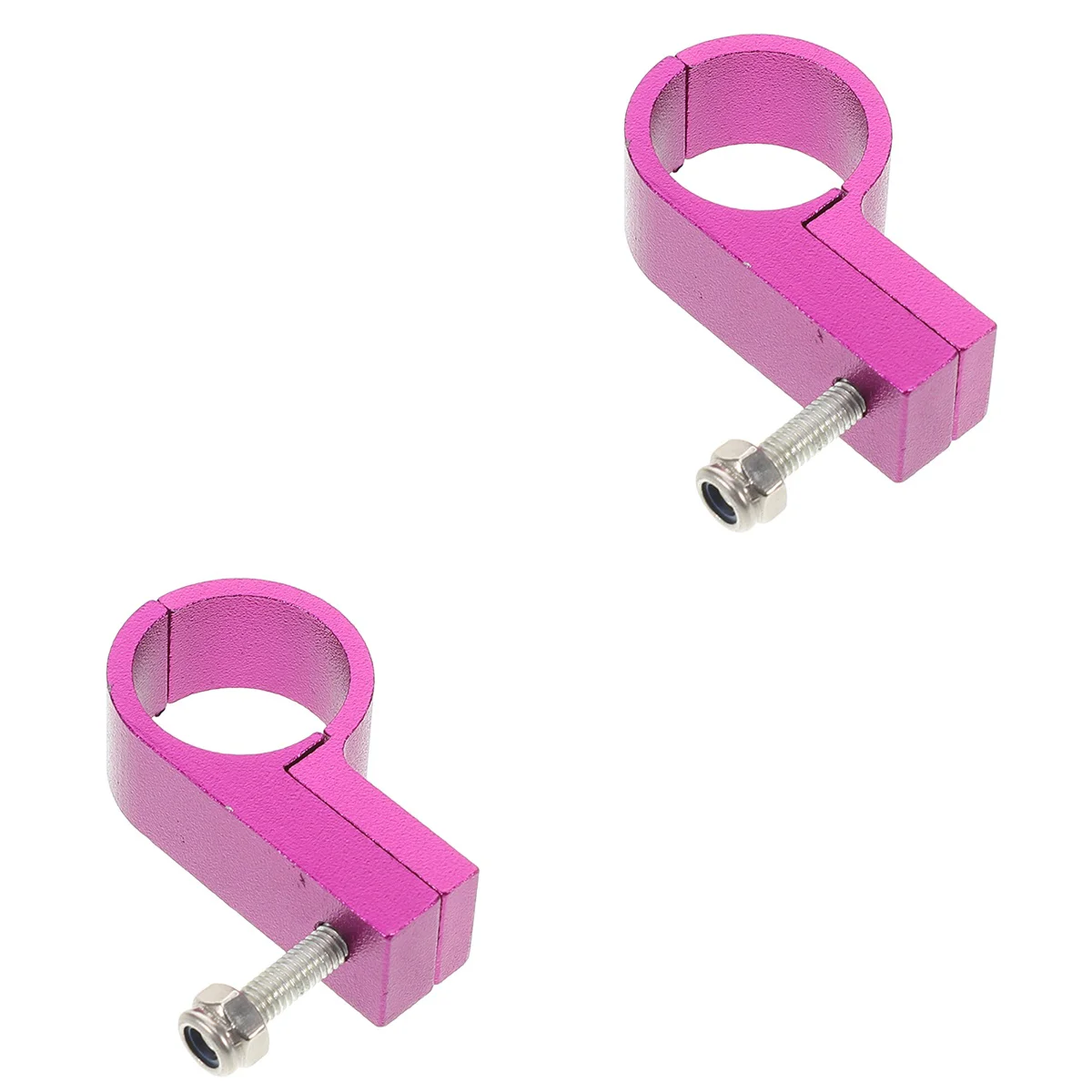 2 PCS Hose Clamp Fastener Clips Aluminum Alloy Clamps Fuel Line Oil Stainless Steel