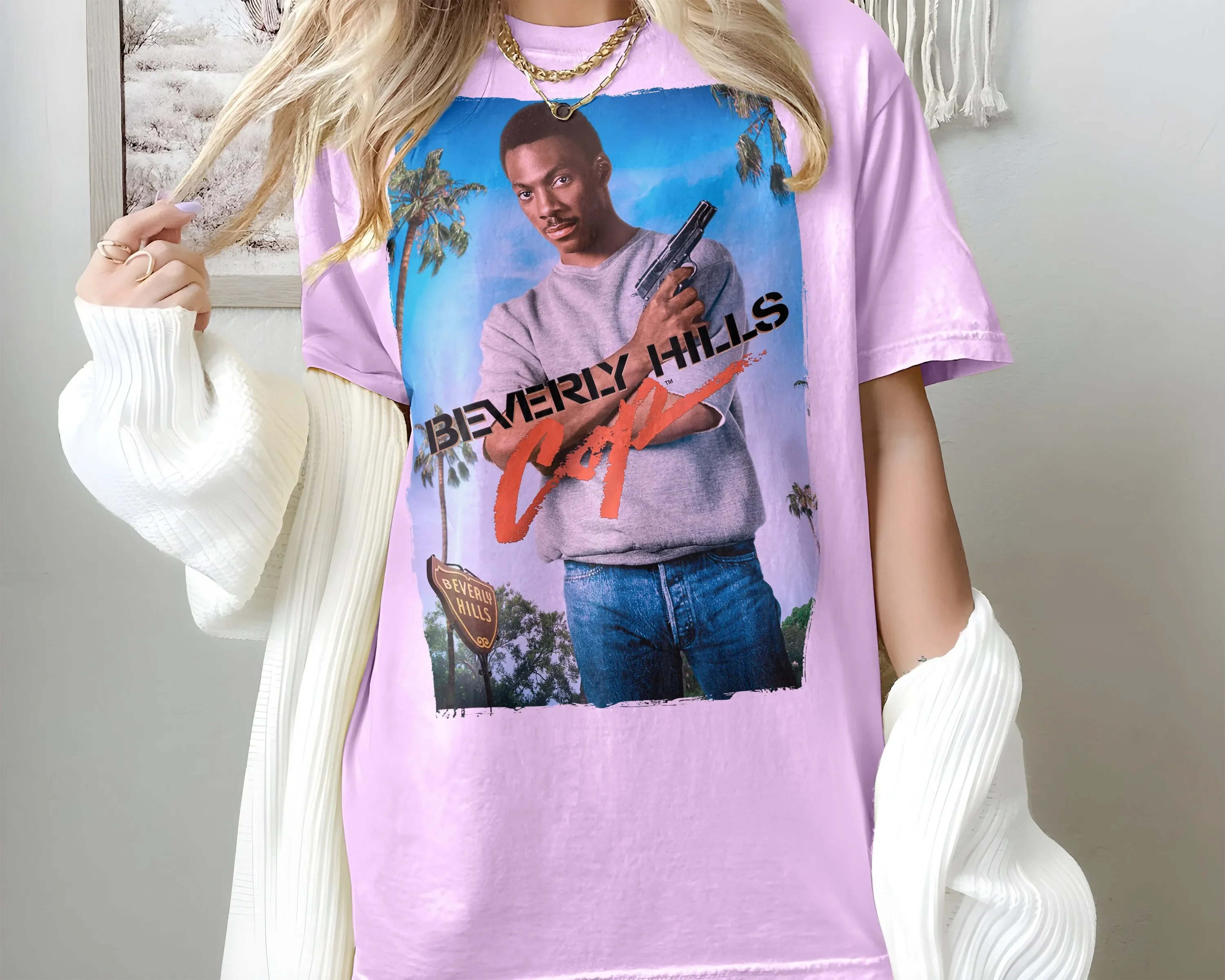 Beverly Hills Cop V4 Movie Poster Classic T Shirt all sizes S 5XL