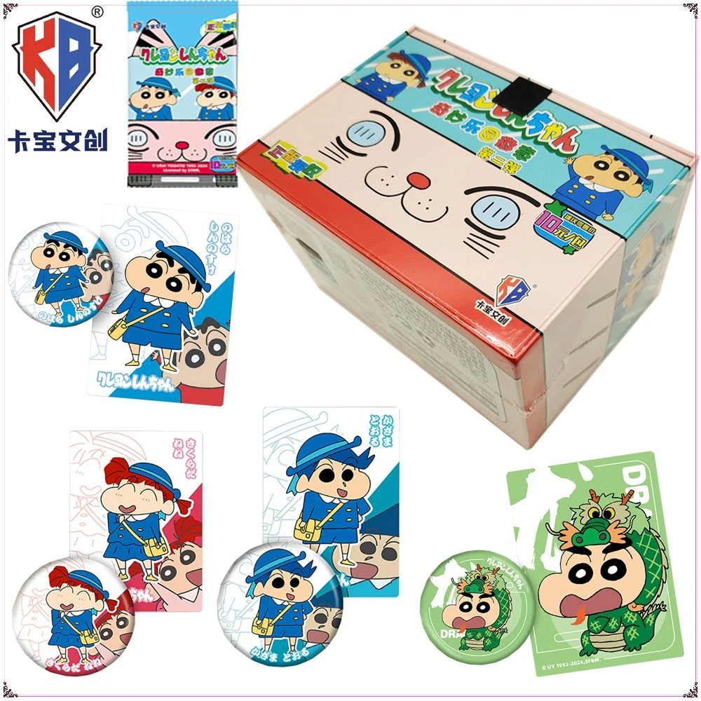 

Original KABAO Crayon Shin-chan Anime Peripheral Characters Badge Cartoon Trading Collection Cards Decorative Accessories Gifts