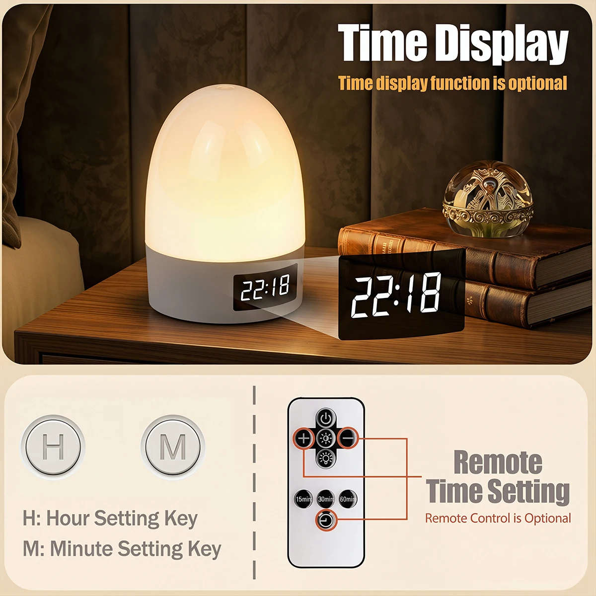 Dimmable Touch Night Light Rechargeable Table Lamp with Remote Control 3 Color Bedroom Bedside Decoration Touch LED Reading Lamp