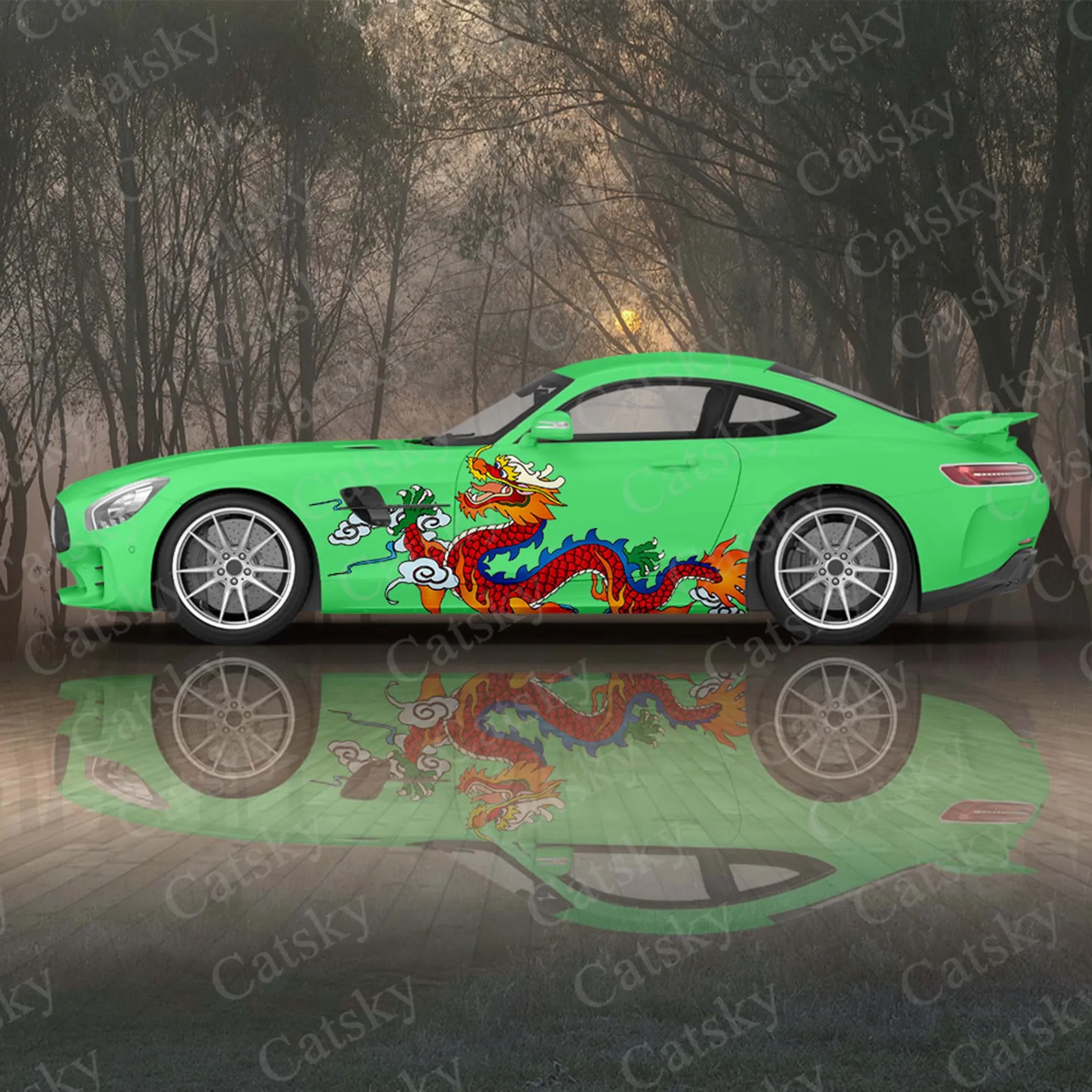 Chinese Dragon 2pcs/Set Car Sticker for Universal Large  Car Sticker for Univers, Car Stickers on The Left and Right Sidesal