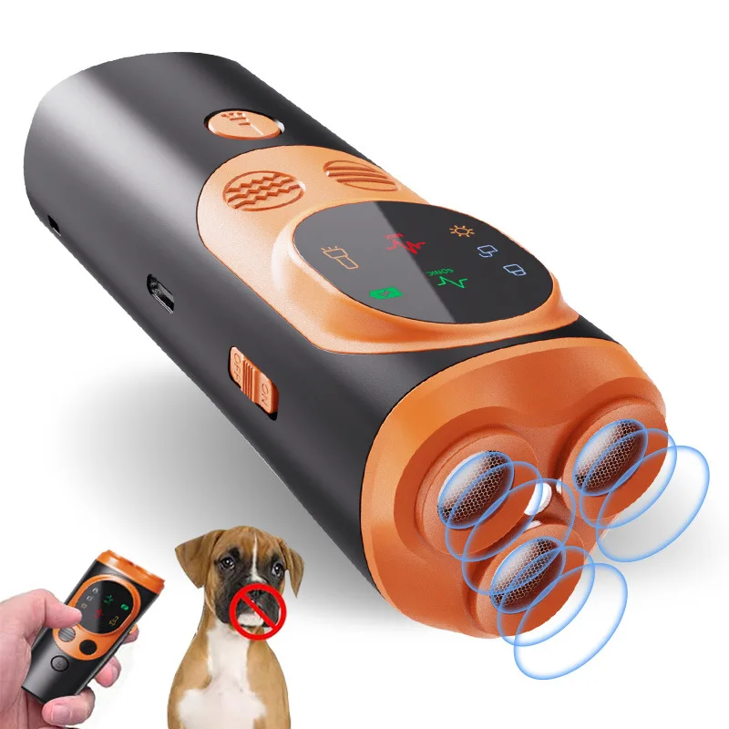 2 Packs of Cross-border New Products, Ultrasonic Anti-barking Device, Anti-dog Barking Artifact, Rechargeable Dog Repellent,