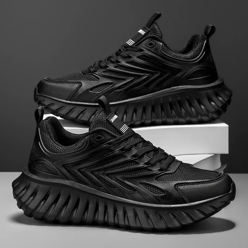 

Men's Running Shoes Breathable Lightweight Thick-soled Casual Sneakers 2025 New Mesh Comfortable Lace Up Tennis Shoes for Men