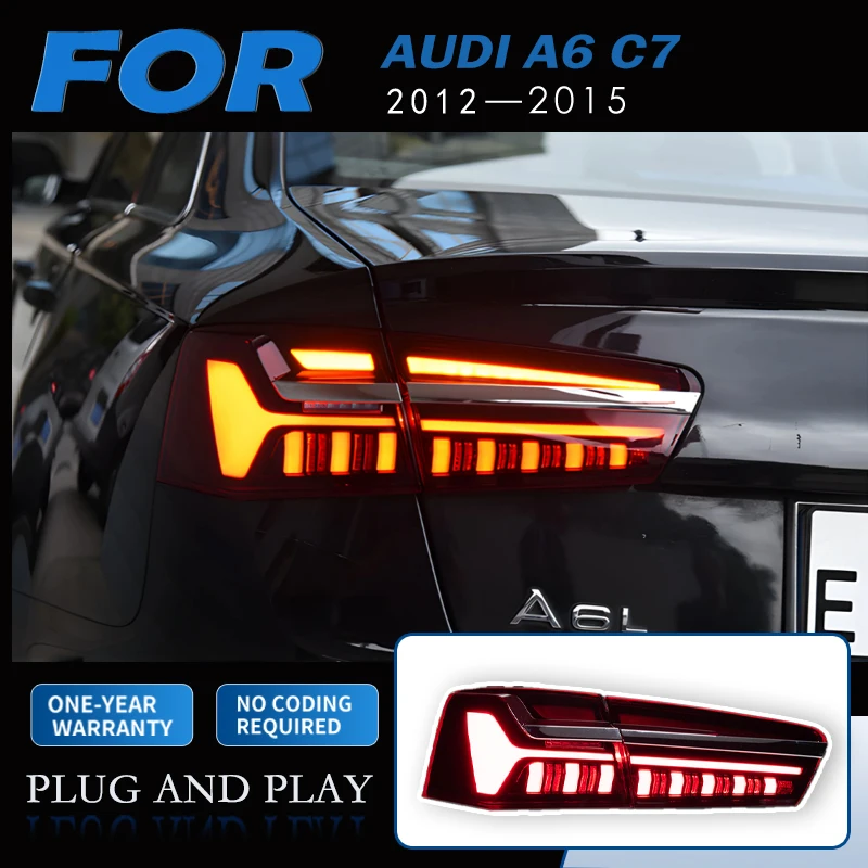 

Taillight For Audi A6 C7 A6L C8 LED Taillights 2012-2015 Tail Lamp Car Styling DRL Signal Projector Lens Automotive Accessories