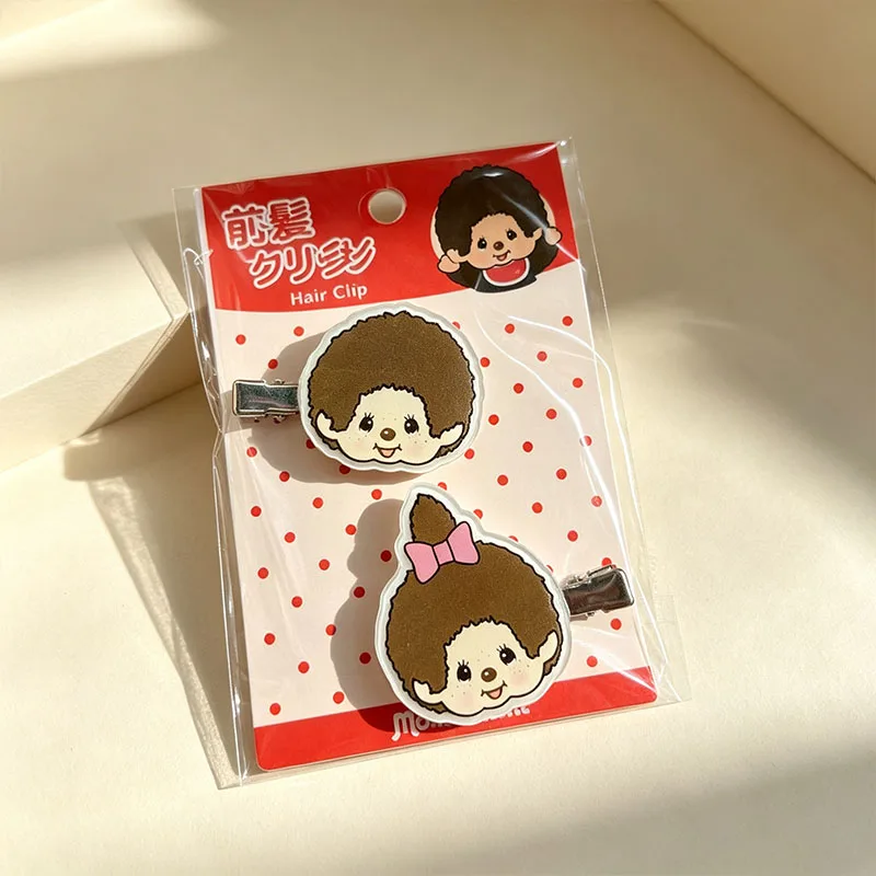 Kawaii Monchhichi Acrylic Hair Clips Cute Cartoon Monkey Hair Pins Sweet Hair Accessories for Women