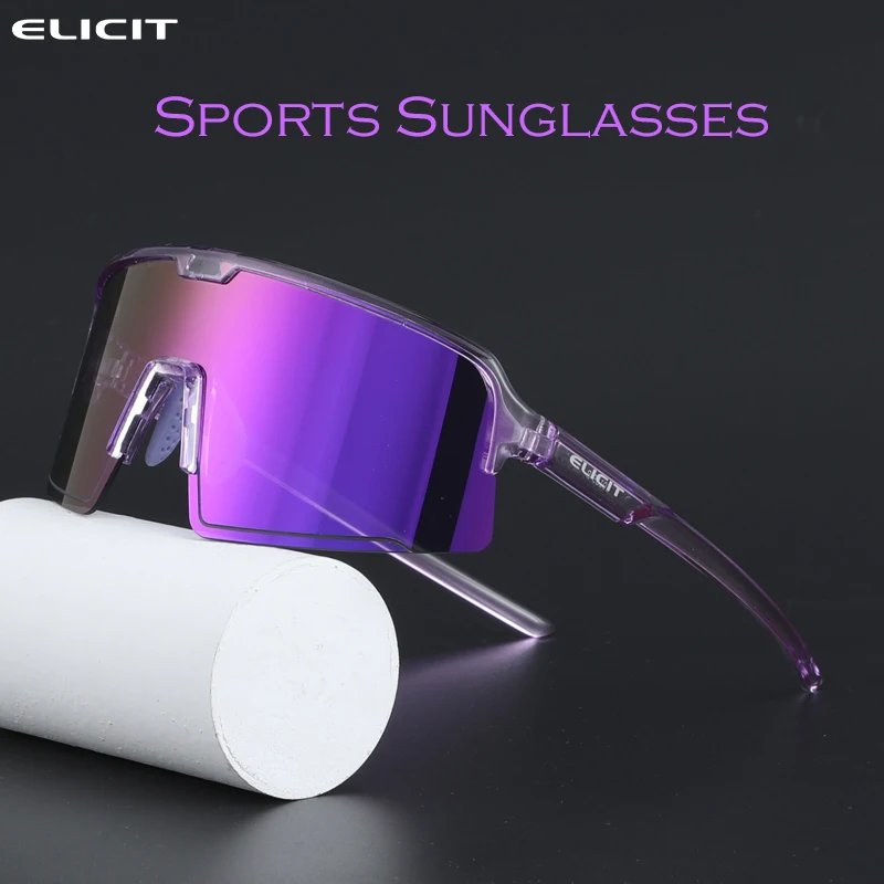 

ELICIT Fashion Sports Sunglasses Outdoor Cycling Fishing Running UV400 Glasses Goggles For Men Women Mountain Road Bicycle Gafas