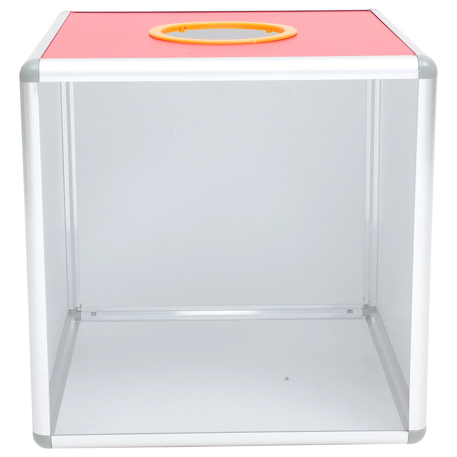 

Raffle Prize Box Lottery Ticket Holder Aluminum Alloy Storage Container Fairness Events Promotional Giveaways Donation