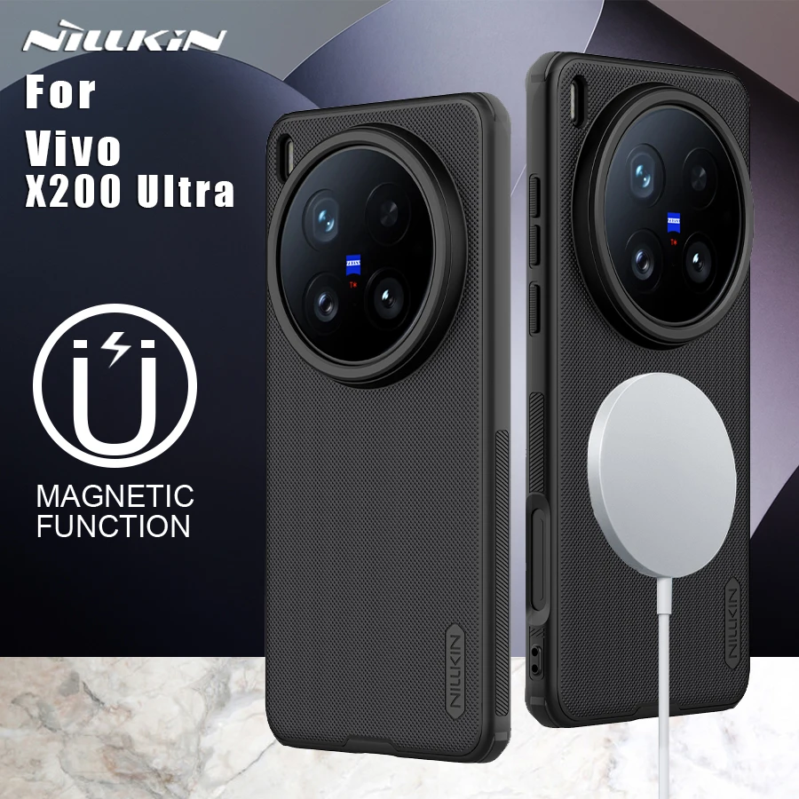 

Nillkin for Vivo X200 Ultra 5G Case Magnetic Super Frosted Shield Pro Adapt Magsafe Matte full Back Cover Protection