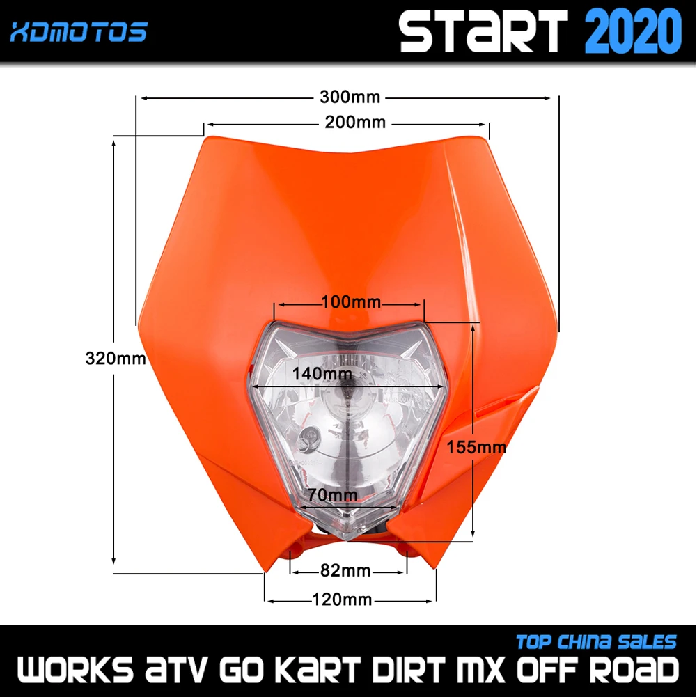 Motorcycle 2009 Universal headlight Headlamp Head Light For KTM EXC EXCF SX XC XCW MX SMR SXS 125 250 350 450 500 505 520 530 - Image 6