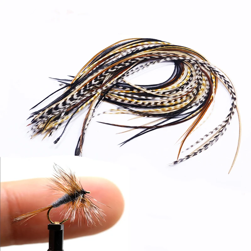 Plumas de Gallo Bronce para Mosca Seca – Talla 14-16 - imagen 5