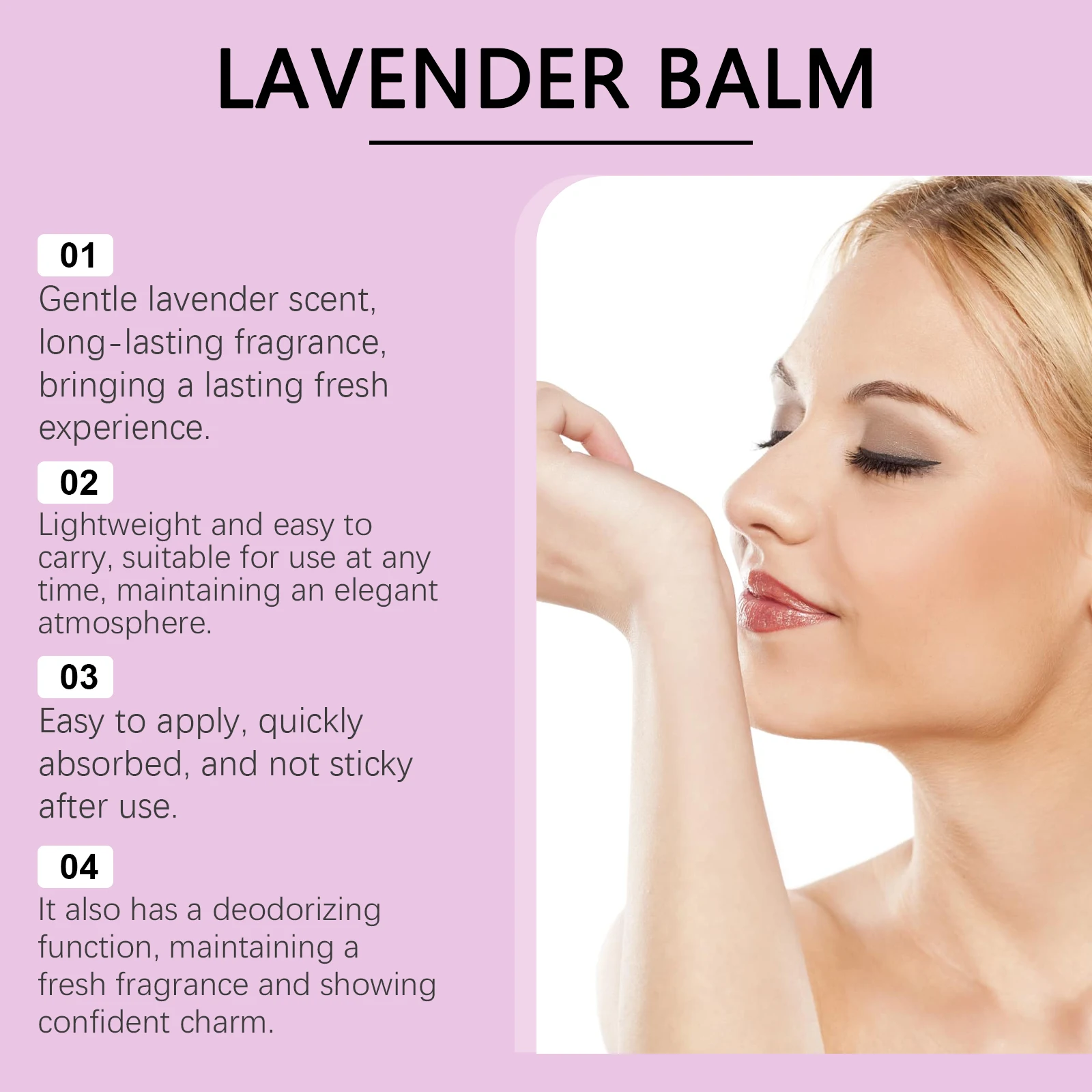 Lavender Solid Balm Long Lasting Floral Scent Dating Fresh Natural Fragrance Charm Women Party Portable Solid Perfume Deodorant