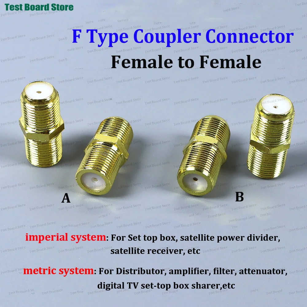 2/5/10Pcs F Type Coupler Adapter Connector Female to Female  Jack RG6 Coax Coaxial Cable High quality SMA RF Coax Connector Plug