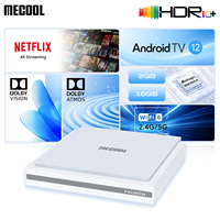 MECOOL KM2 Plus Deluxe Android TV Box With Netflix 4K Certified Dolby Atmos/Dolby Vision 4+32G WiFi6 1000M LAN Port Media Player