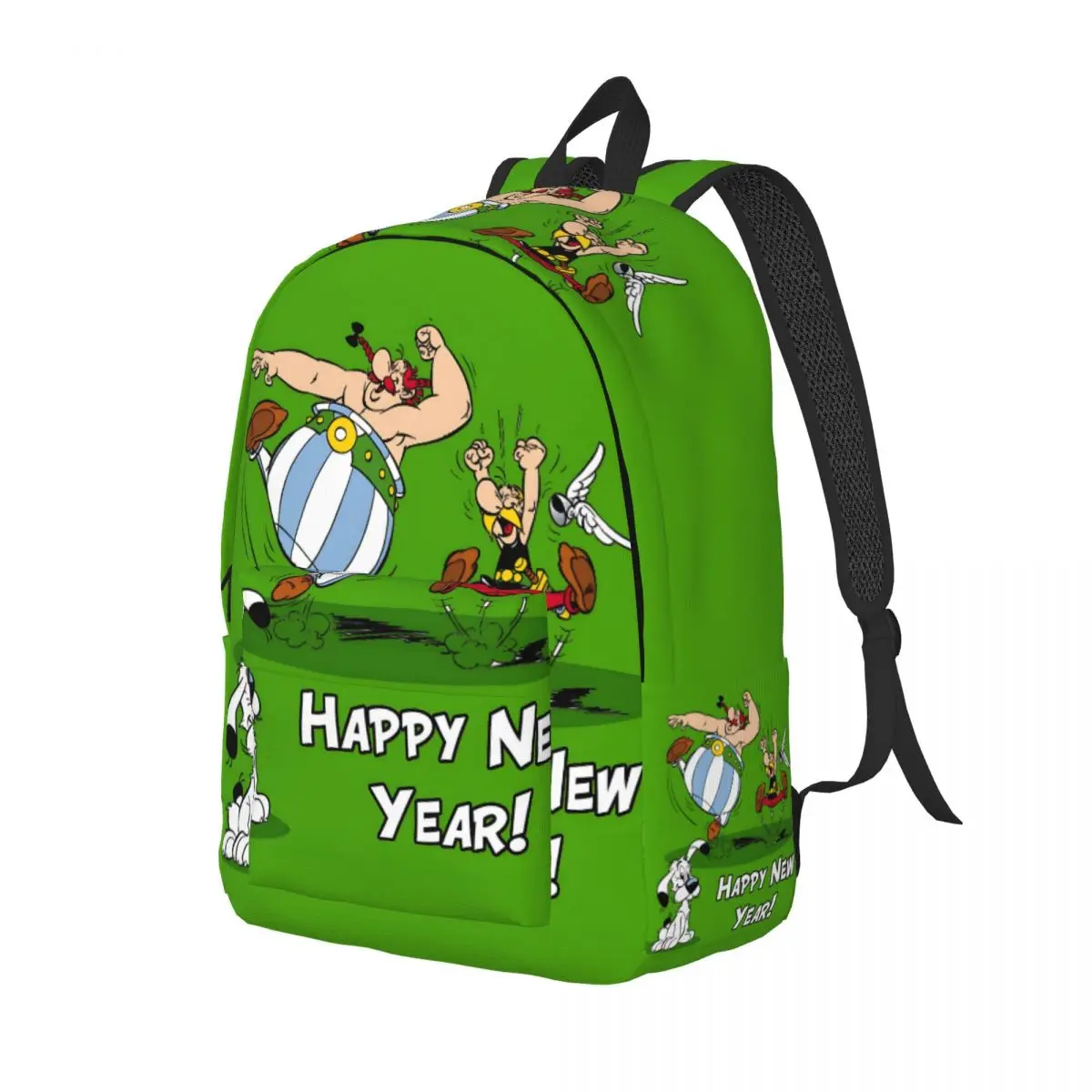 مخصص أستريكس وأوبليكس Dogmatix السفر حقيبة من القماش حقيبة الكمبيوتر المدرسية سنة جديدة سعيدة كلية الطالب Daypack أكياس