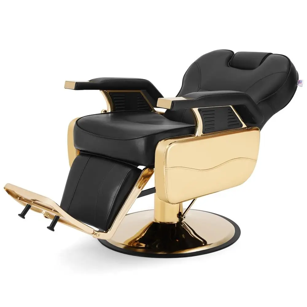 

Stylish Barber Chair - Gold/Black for Salons and Barbershops