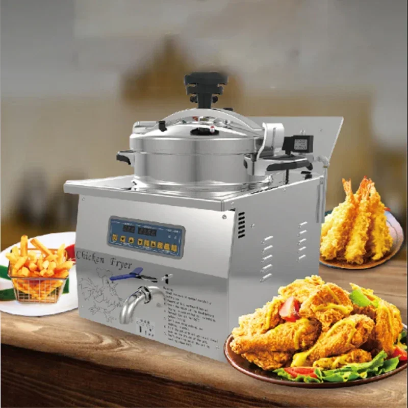 

16L Electric Deep Fryer pressure fryer single-cylinder fryer fried chicken French fries temperature control electric