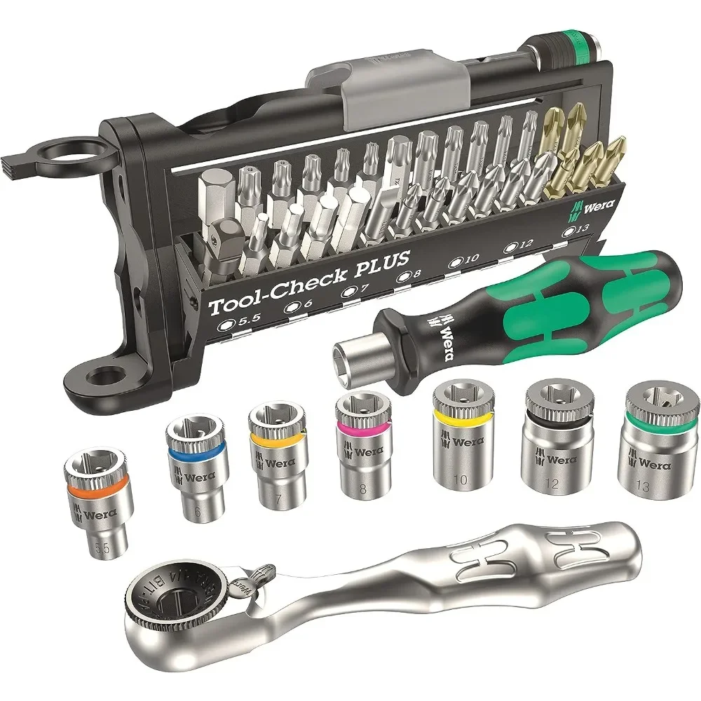 Tool-Check Plus Bit Ratchet Set with Sockets - Metric