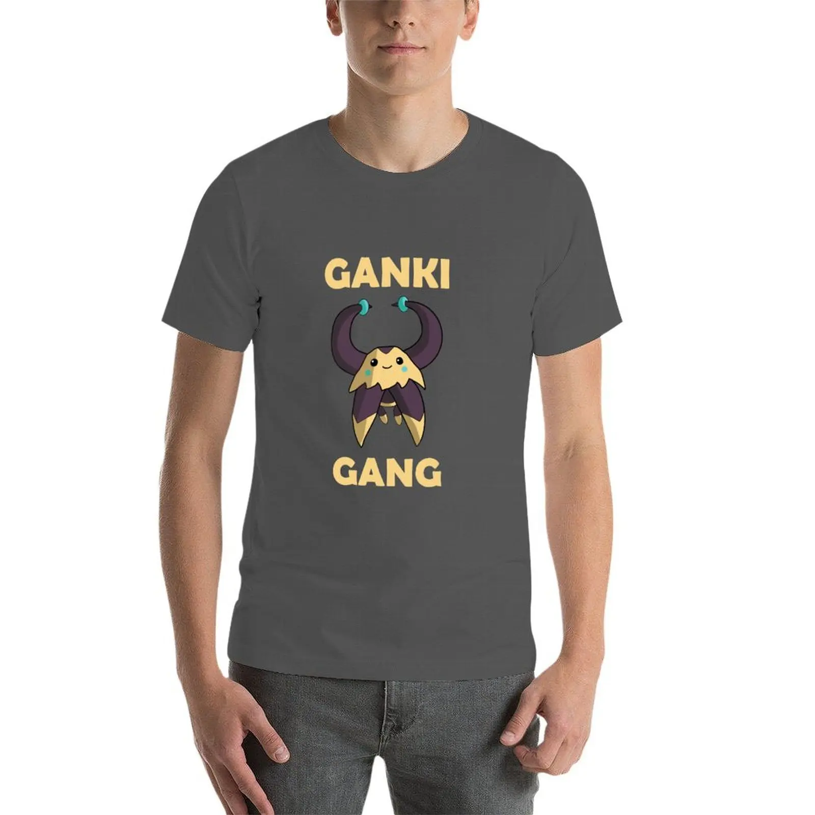 تي شيرت Temtem Ganki Gang تي شيرت قطني تي شيرت للرجال برسومات مضحكة