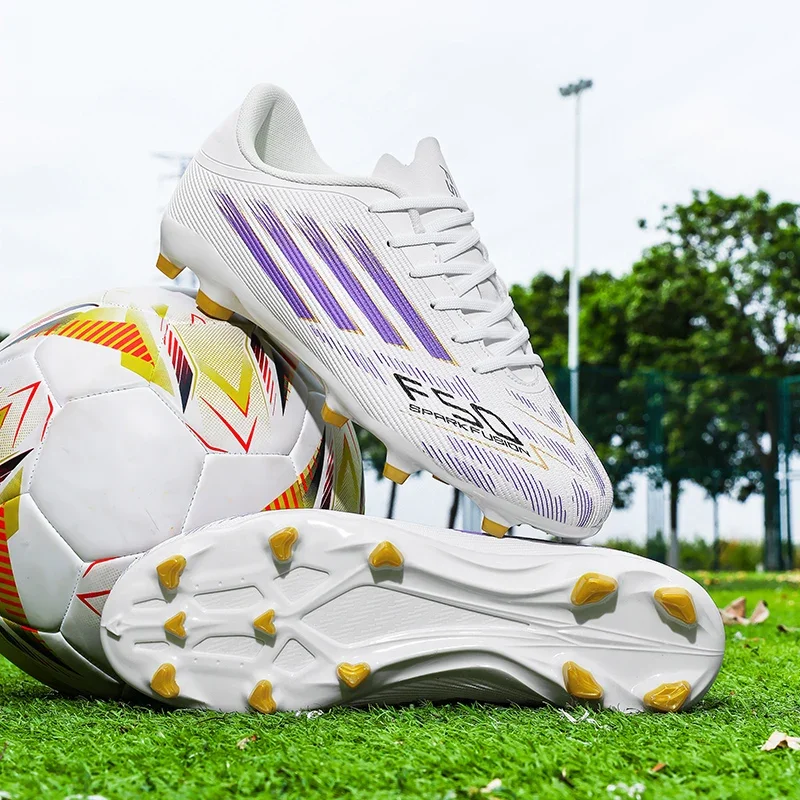New Men Soccer Shoes Football Boots TF/FG Non-Slip Unisex Comfortable Sneakers Professional Ankle Match Sports Shoes Boys