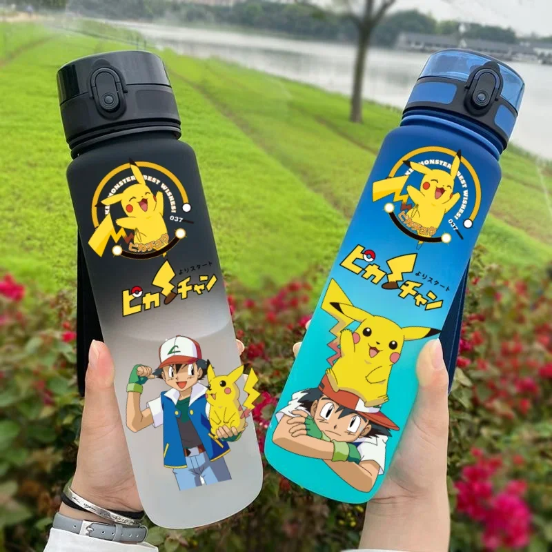 

Pokémon 650ml Fitness and Sports Direct Drinking Plastic Anti-drip Water Bottle Pikachu Eevee Children and Students Capacity